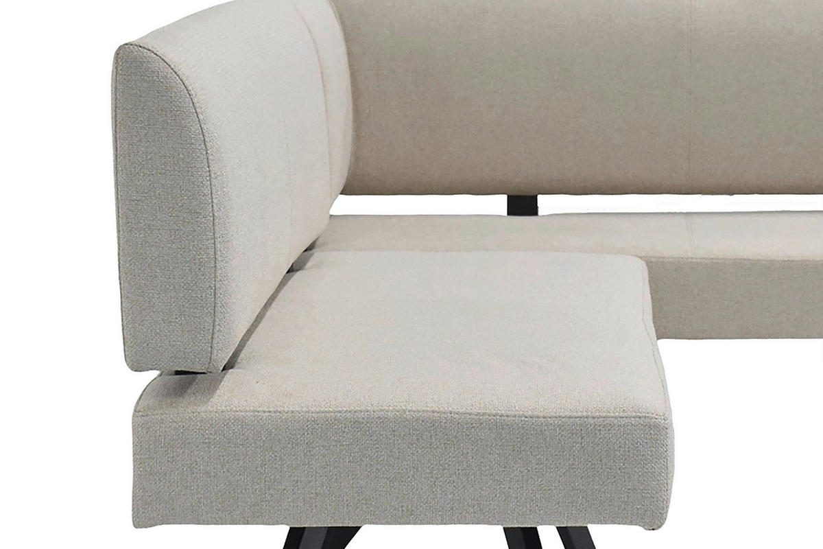 ECKBANK 182/85 cm Taupe   - Taupe/Schwarz, MODERN, Textil/Metall (182/85cm) - MID.YOU