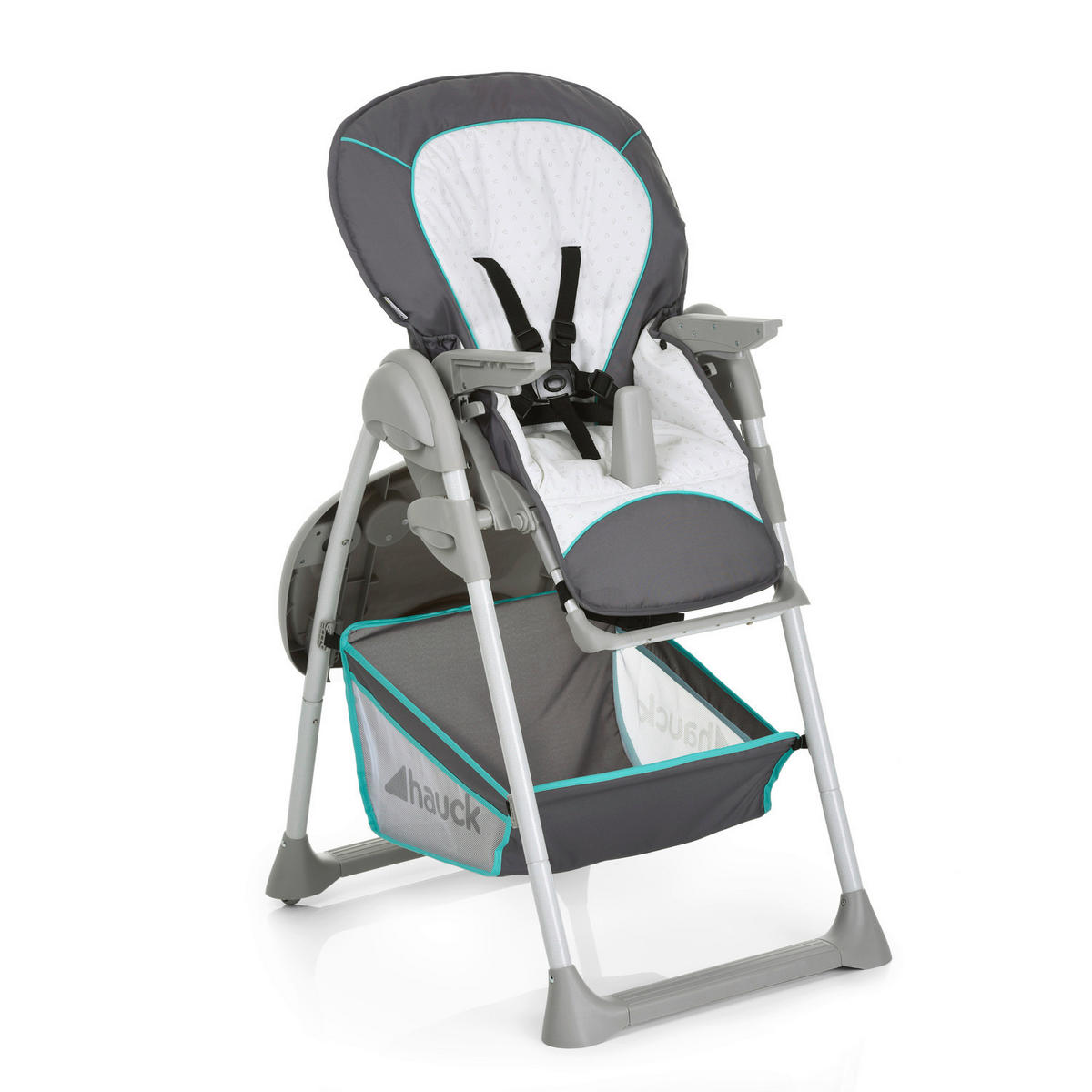 HOCHSTUHL SIT´N RELAX  - Türkis/Weiß, Basics, Metall (82/58/105cm) - Hauck