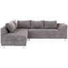 ECKSOFA Grau Webstoff  - Chromfarben/Schwarz, Design, Kunststoff/Textil (200/267cm) - P & B