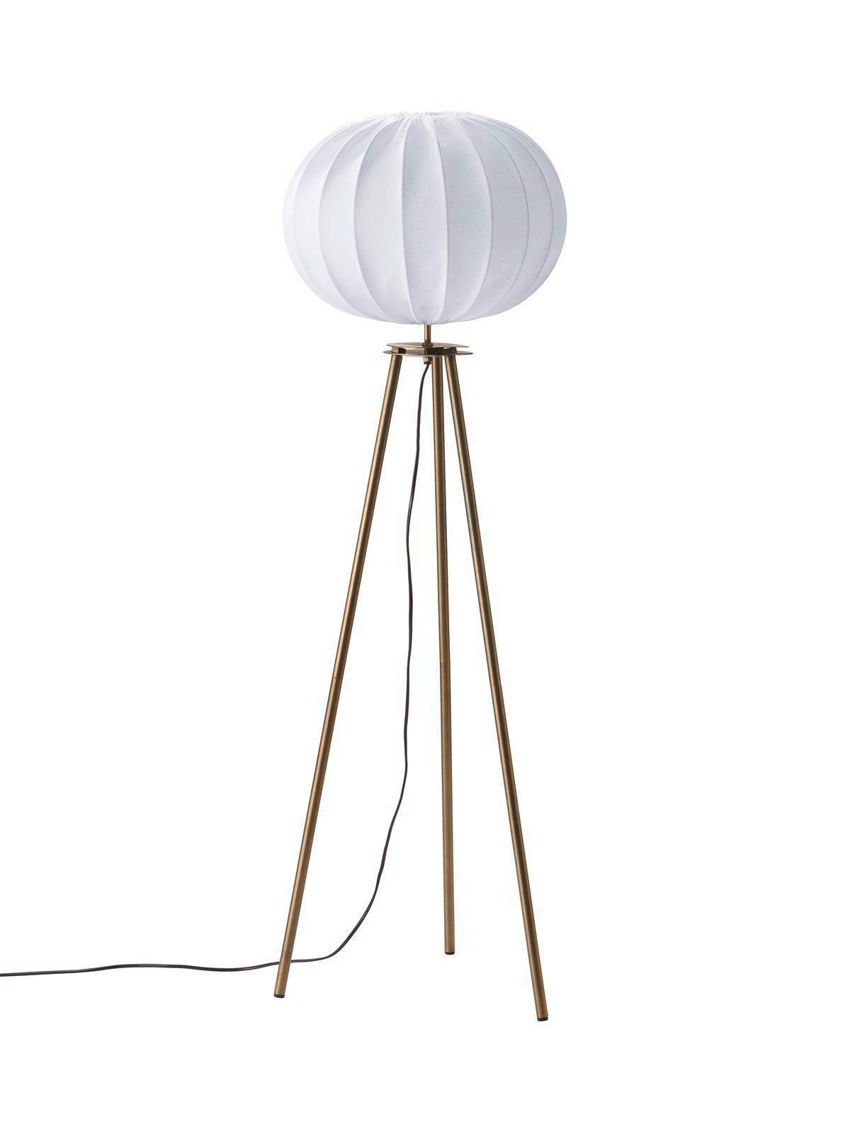 STEHLEUCHTE PR Home Base   - Goldfarben/Weiß, LIFESTYLE, Textil/Metall (40/125/40cm)