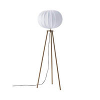 STEHLEUCHTE PR Home Base   - Goldfarben/Weiß, LIFESTYLE, Textil/Metall (40/125/40cm)