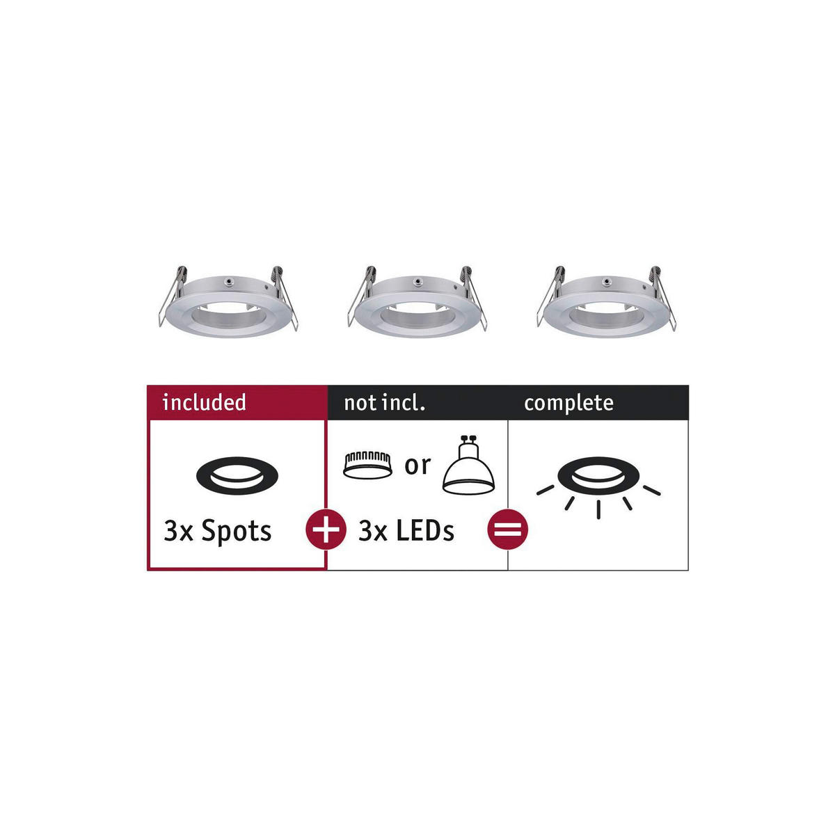 DECKENLEUCHTE 8,4 cm  - Alufarben, Basics, Metall (8,4cm) - Paulmann