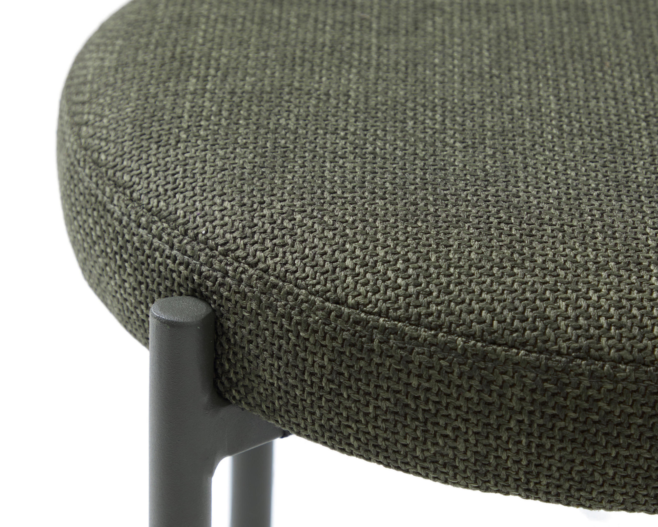 Thumbnail - Xora Hocker, Olivgrün, Textil, rund, 43.5x48x43.5 cm, erweiterbar (Typenauswahl), stapelbar, Stühle