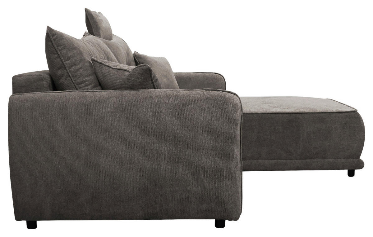 ECKSOFA  FRESH Dunkelgrau Struktur  - Dunkelgrau/Beige, Design, Kunststoff/Textil (264/195cm) - MID.YOU