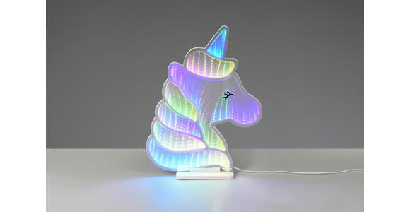 LED-DEKOLEUCHTE Unicorn 30,5/39,5 cm  - Weiß, LIFESTYLE, Kunststoff/Metall (30,5/39,5cm) - Novel