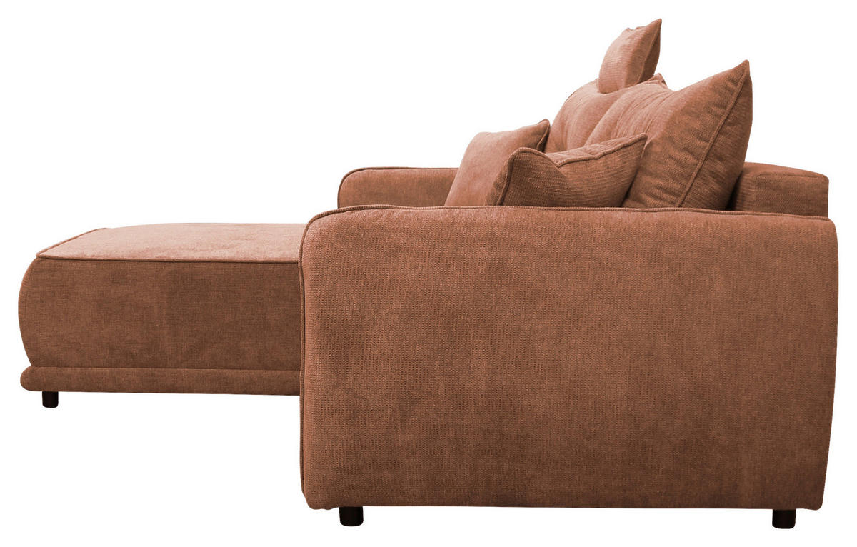 ECKSOFA in Struktur Rostfarben  195/264 cm  - Rostfarben/Beige, Design, Kunststoff/Textil (195/264cm) - MID.YOU