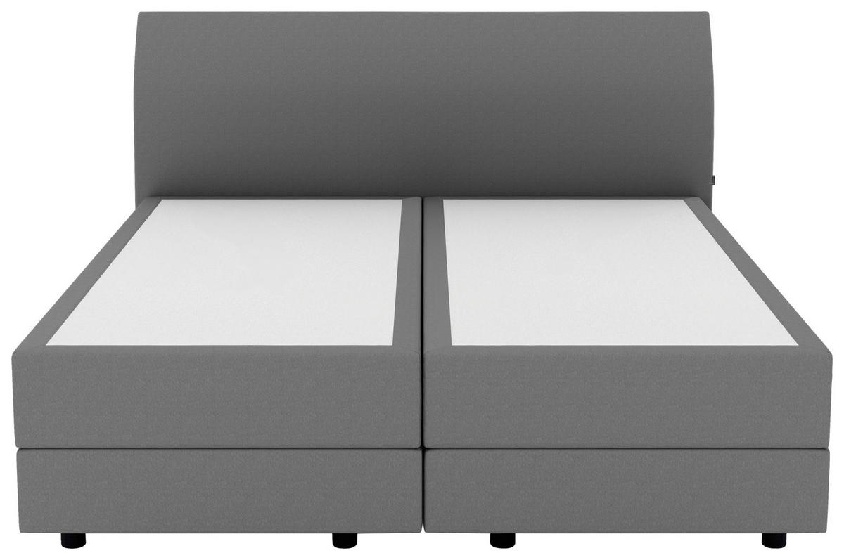 BOXSPRINGBETT 180/200 cm  in Grau  - Schwarz/Grau, KONVENTIONELL, Kunststoff/Textil (180/200cm) - Musterring