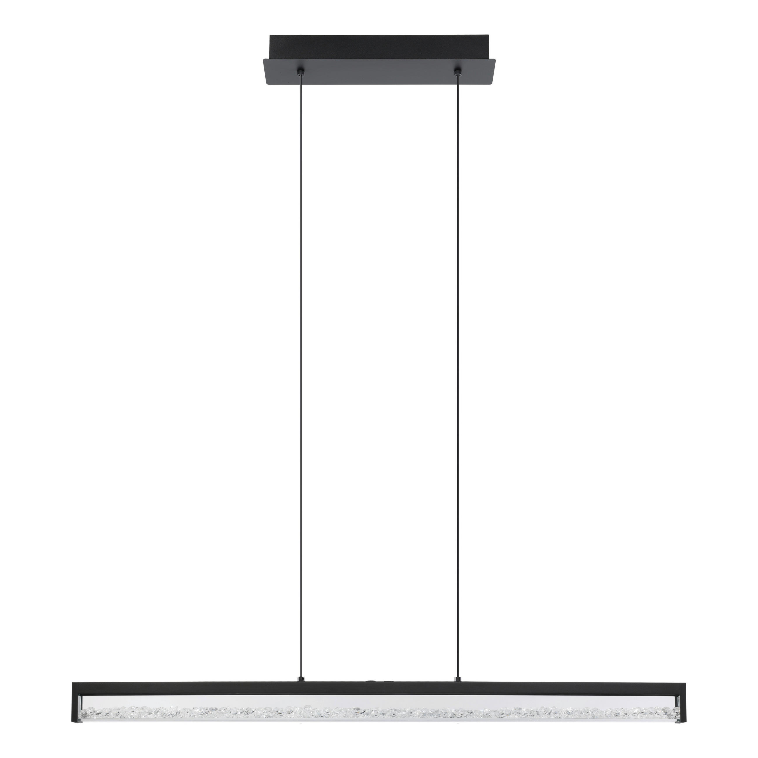 KŘIŠŤÁLOVÉ ZÁVĚSNÉ SVÍTIDLO - černá, Trend, kov/sklo (100/8/110cm)