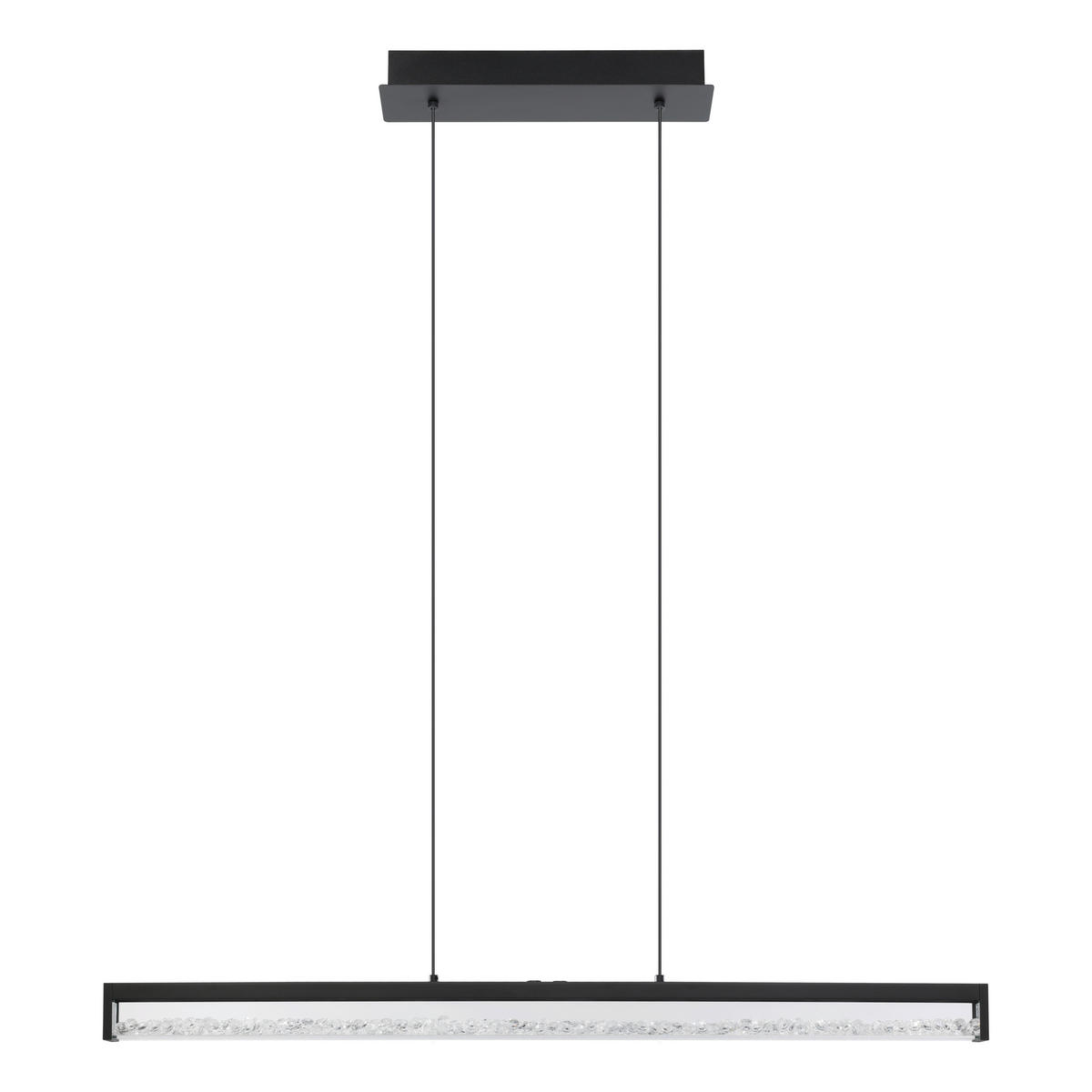 KŘIŠŤÁLOVÉ ZÁVĚSNÉ SVÍTIDLO - černá, Trend, kov/sklo (100/8/110cm)