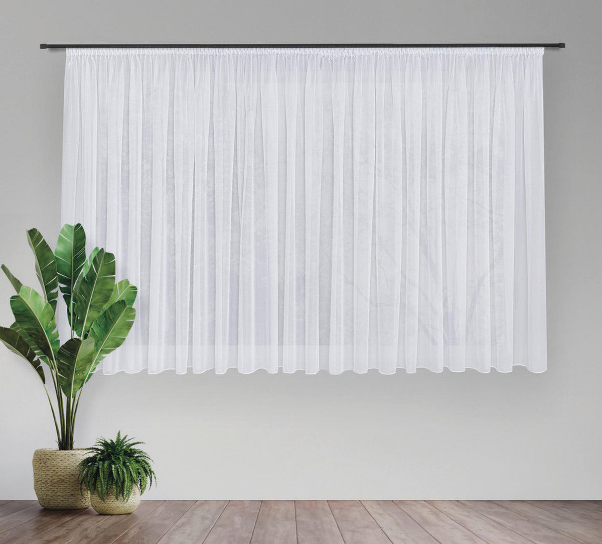 FERTIGSTORE  transparent  600/175 cm   - Weiß, Basics, Textil (600/175cm)