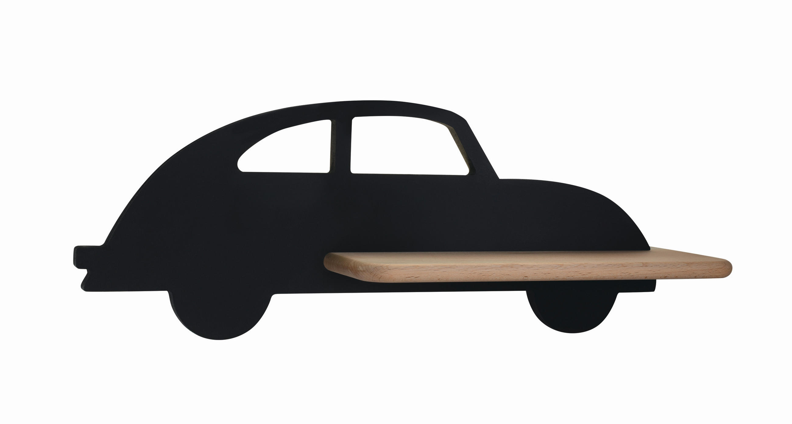 XXXLutz Kinderwandleuchte Car Schwarz 12x15x43 cm