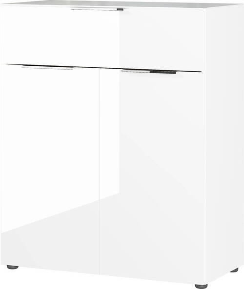 KOMÓD 83/102/42 cm  - ezüst/fekete, Modern, műanyag/faalapú anyag (83/102/42cm) - Premium Living