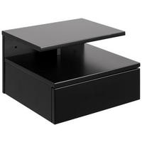 NOČNÍ STOLEK, černá, 35/22,5/32 cm - černá, Konvenční, kompozitní dřevo (35/22,5/32cm) - Livetastic