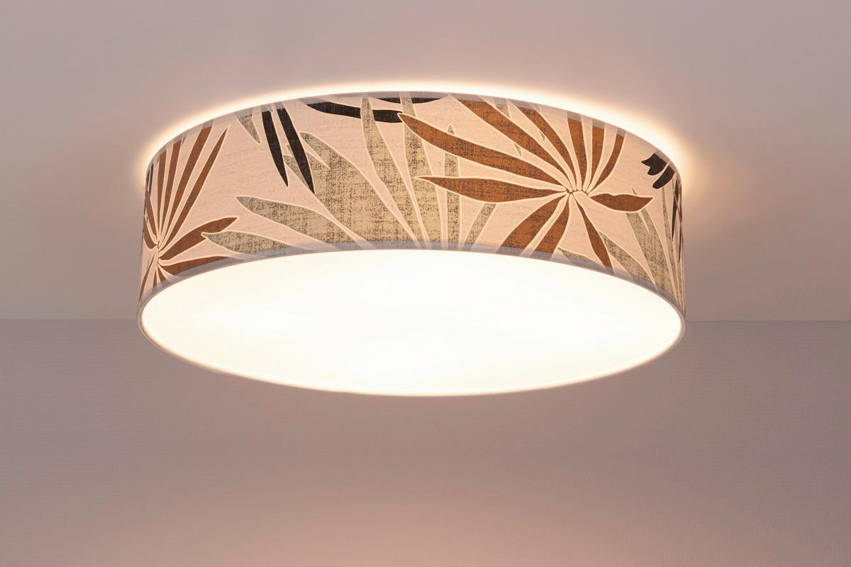 DECKENLEUCHTE Hoja 38/14 cm  - Multicolor, Design, Papier/Metall (38/14cm)