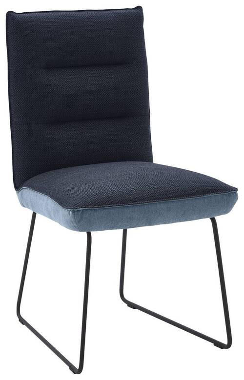 STUHL - Blau/Schwarz, Design, Textil/Metall (49/93/59cm) - Dieter Knoll