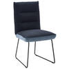 STUHL  in Stahl Flachgewebe  - Blau/Schwarz, Design, Textil/Metall (49/93/59cm) - Dieter Knoll
