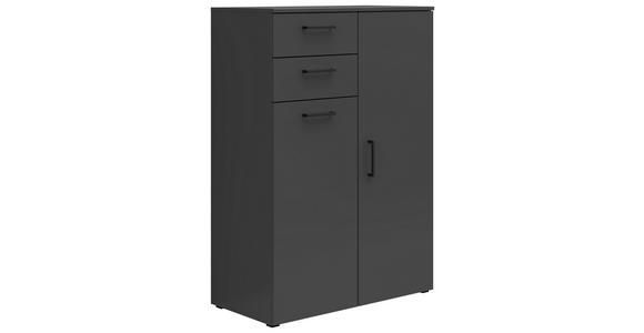 KOMMODE 80/115/40 cm in Graphitfarben - Anthrazit/Schwarz, MODERN, Holzwerkstoff/Kunststoff (80/115/40cm) - Carryhome
