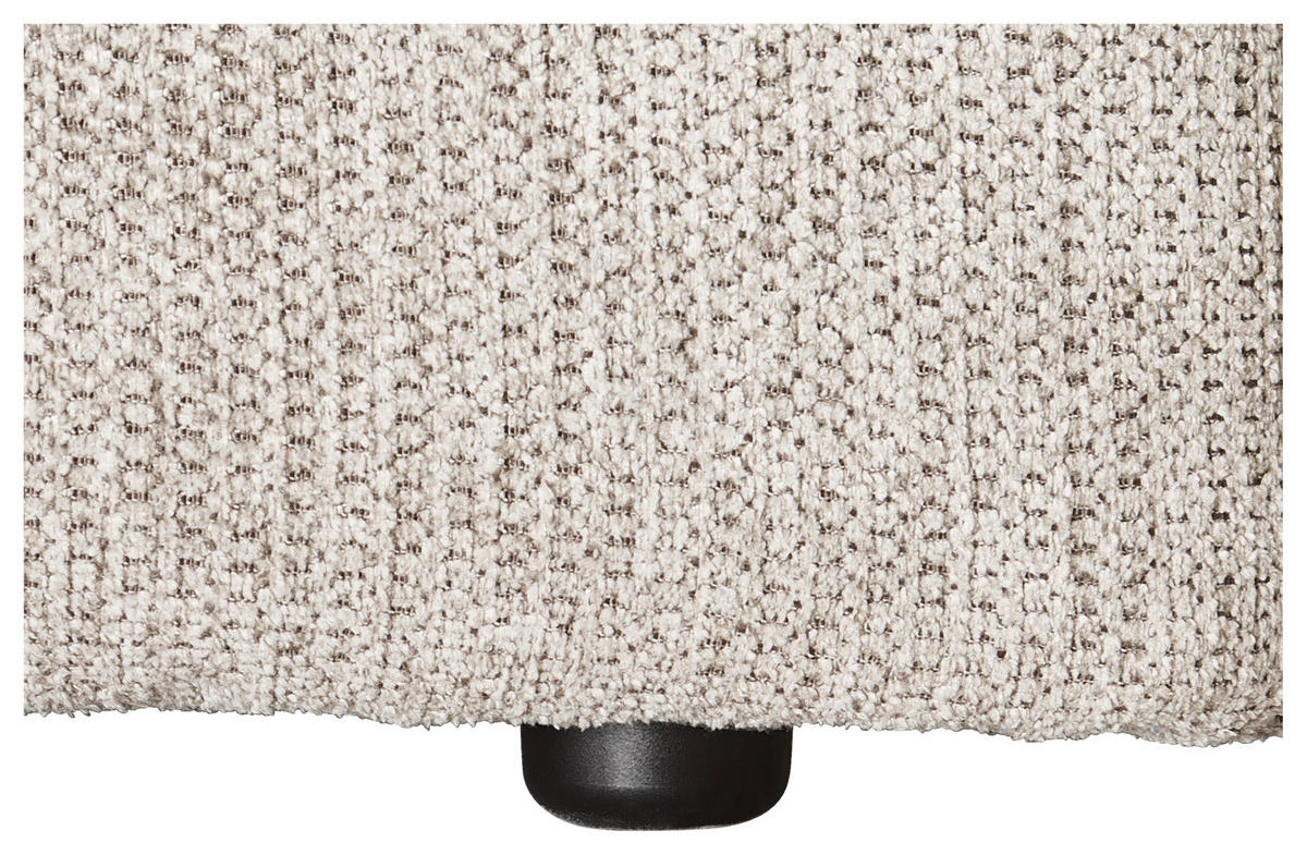 SCHLAFSOFA Webstoff Taupe  - Taupe/Schwarz, KONVENTIONELL, Kunststoff/Textil (224/90/107cm) - Carryhome