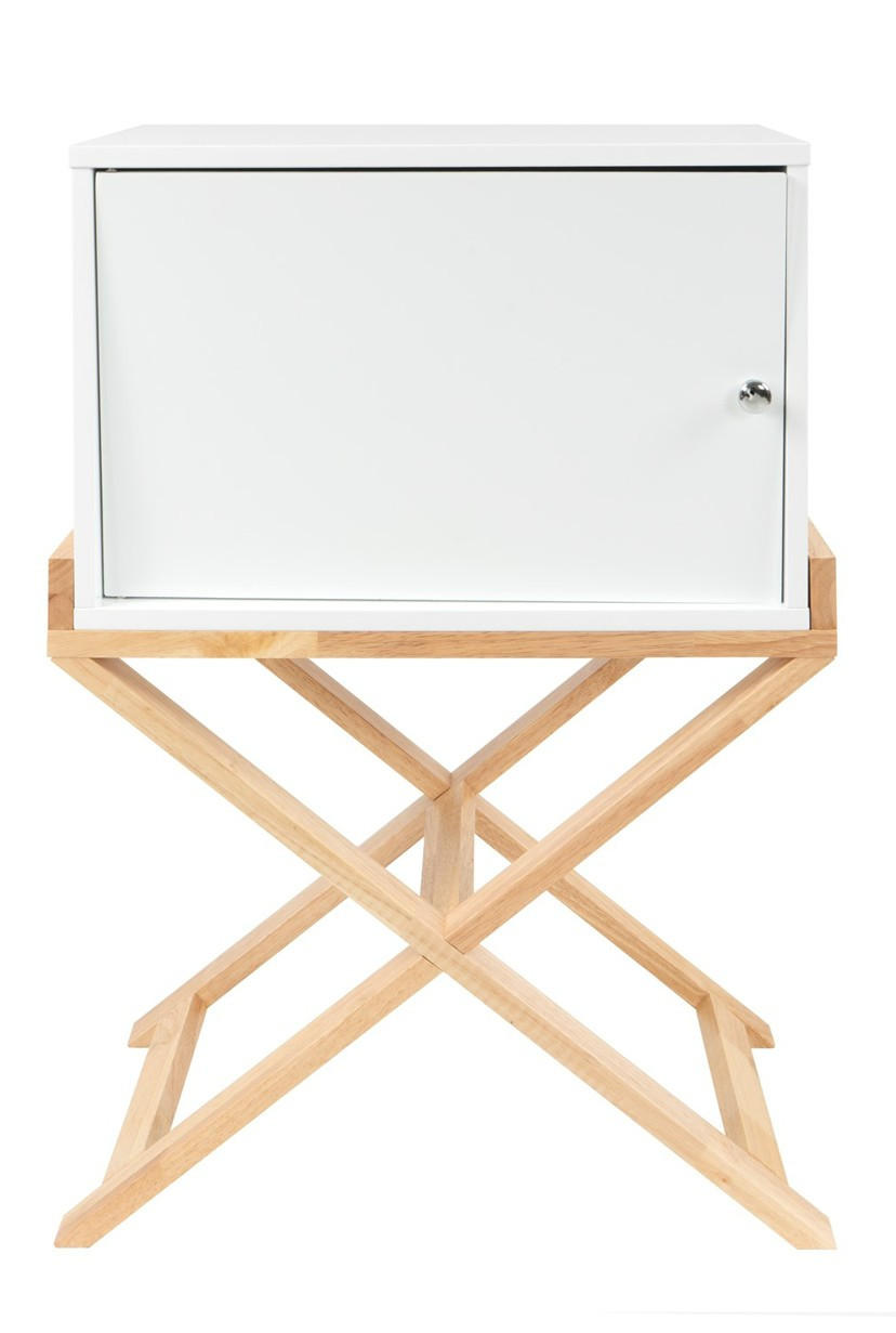 BEISTELLTISCH 56/75,5/34 cm Kautschukholz Weiß  - Weiß, Design, Holz/Holzwerkstoff (56/75,5/34cm) - Kayoom