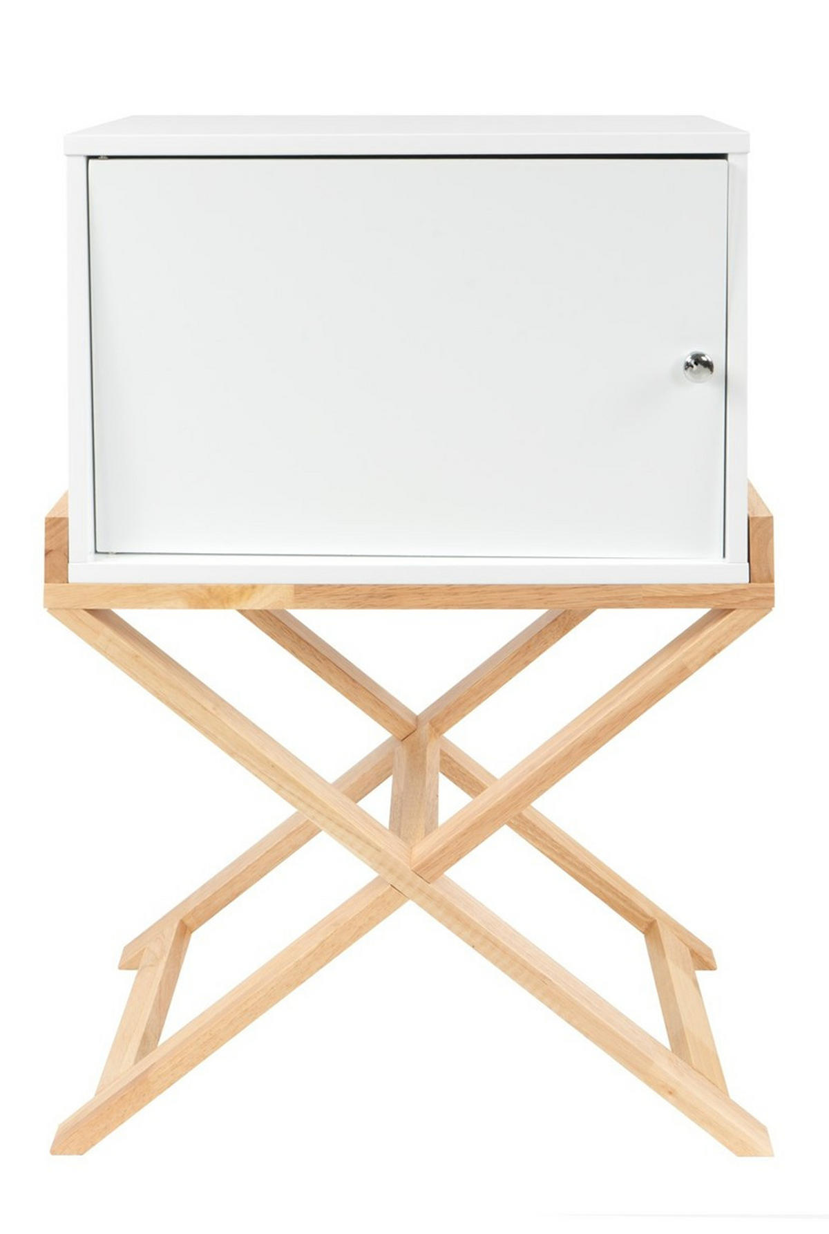 BEISTELLTISCH 56/75,5/34 cm Kautschukholz Weiß  - Weiß, Design, Holz/Holzwerkstoff (56/75,5/34cm) - Kayoom