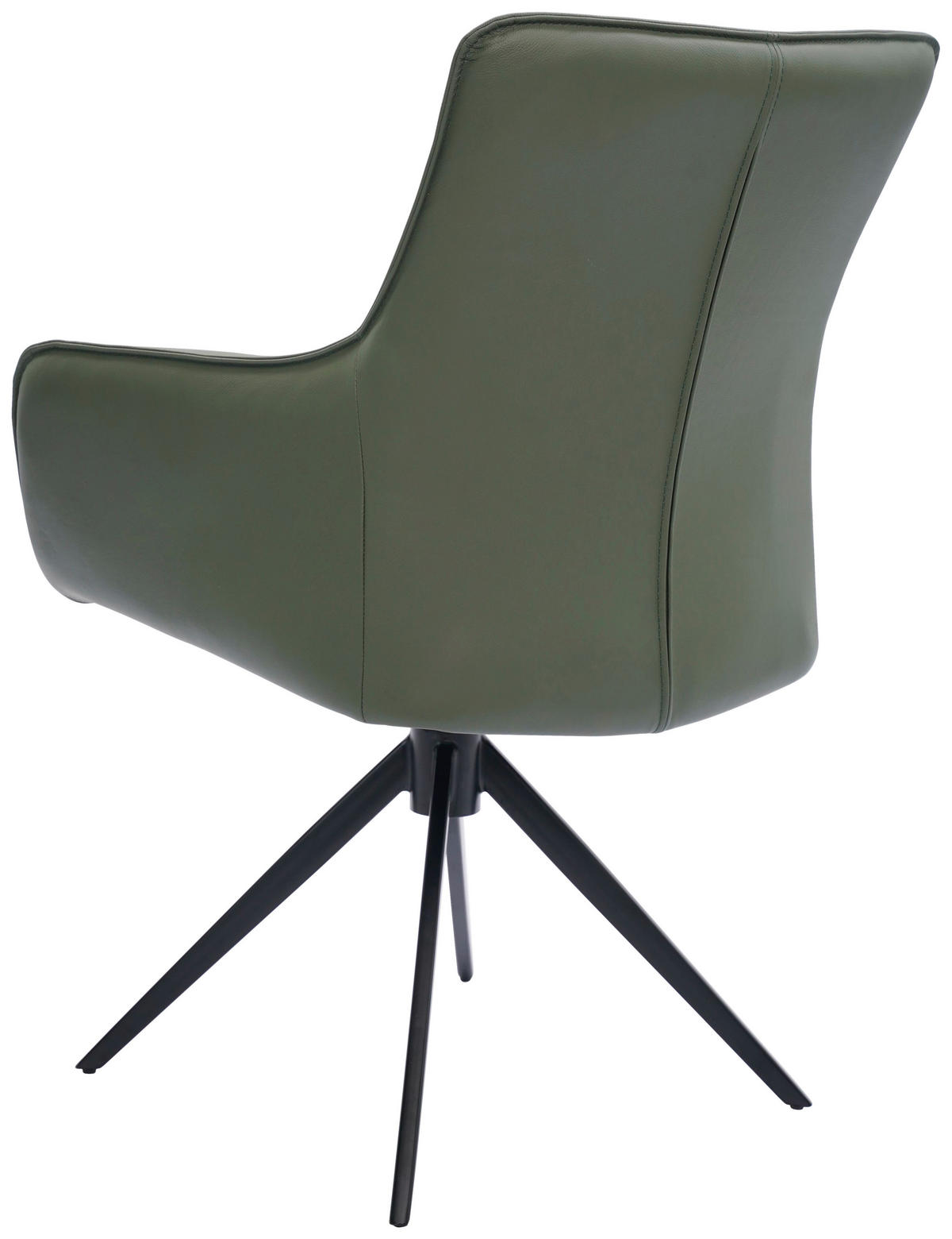 ŽIDLE S PODRUČKAMI, železo, zelená, černá - černá/zelená, Design, kov/kůže (64/87/60cm) - Novel