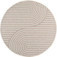 OUTDOORTEPPICH  Wohnzimmer 120/120 cm DESERT Beige rund  - Beige, Design, Textil (120/120cm) - Ayyildiz 