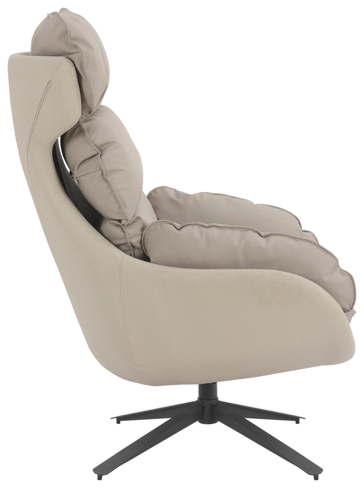 RELAXSESSEL Lederlook    - Taupe, MODERN, Textil (81/109/95cm) - MID.YOU