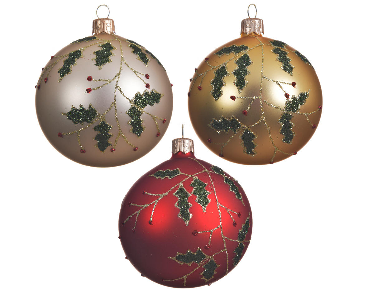 Glob Xmassale - Basics, sticlă (8cm)