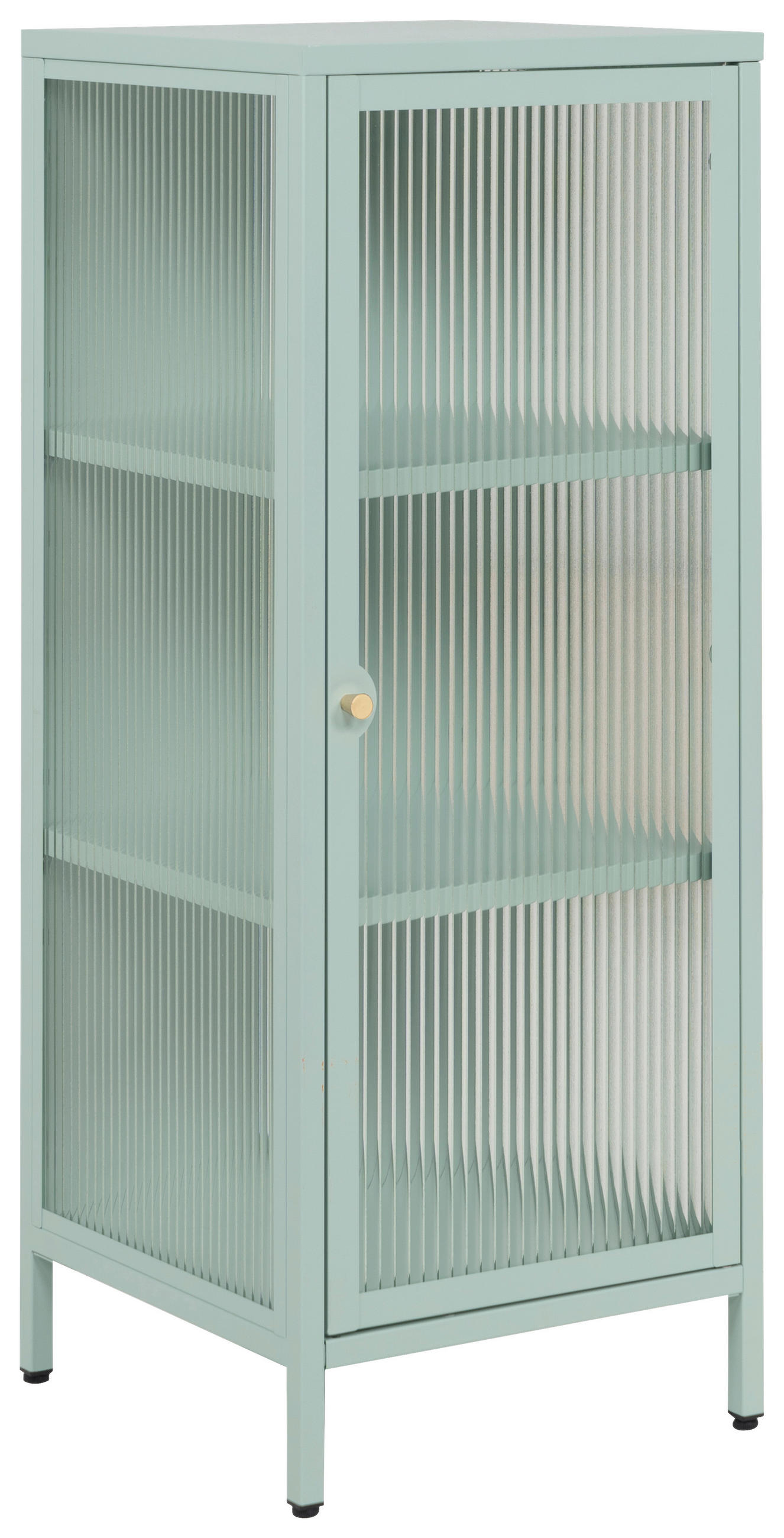KOMMODE in 40/101,5/40 cm - Goldfarben/Mintgrün, Design, Glas/Metall (40/101,5/40cm) - MID.YOU