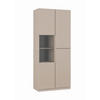 VITRINE  in Taupe  - Taupe, Design, Glas/Holzwerkstoff (79,4/187,5/40cm) - MID.YOU