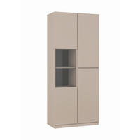 VITRINE  in Taupe  - Taupe, Design, Glas/Holzwerkstoff (79,4/187,5/40cm) - MID.YOU