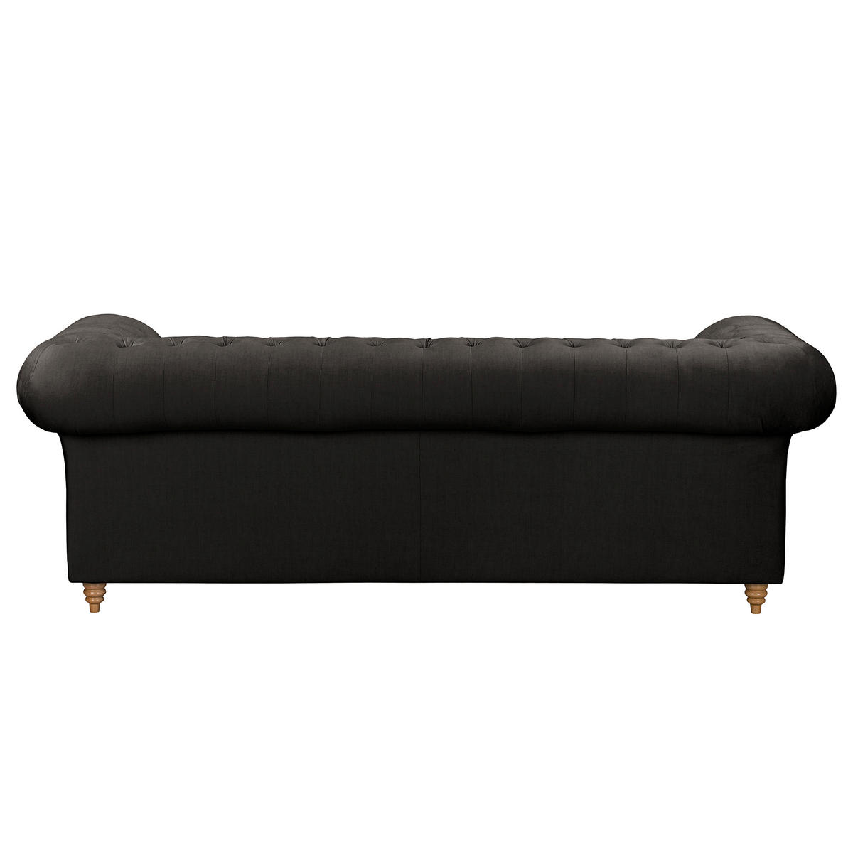 SCHLAFSOFA Laura in Mikrofaser Anthrazit  - Anthrazit/Braun, Design, Holz/Textil (218/74/91cm) - P & B