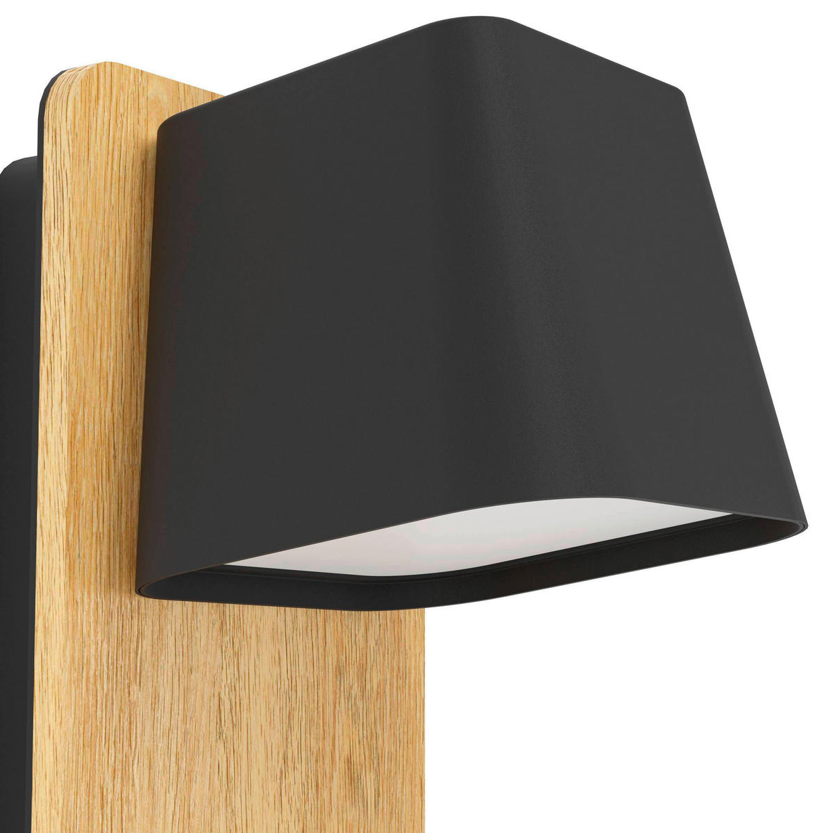 WANDLEUCHTE 14/14/25 cm   - Schwarz/Braun, Design, Holz/Metall (14/14/25cm) - Eglo