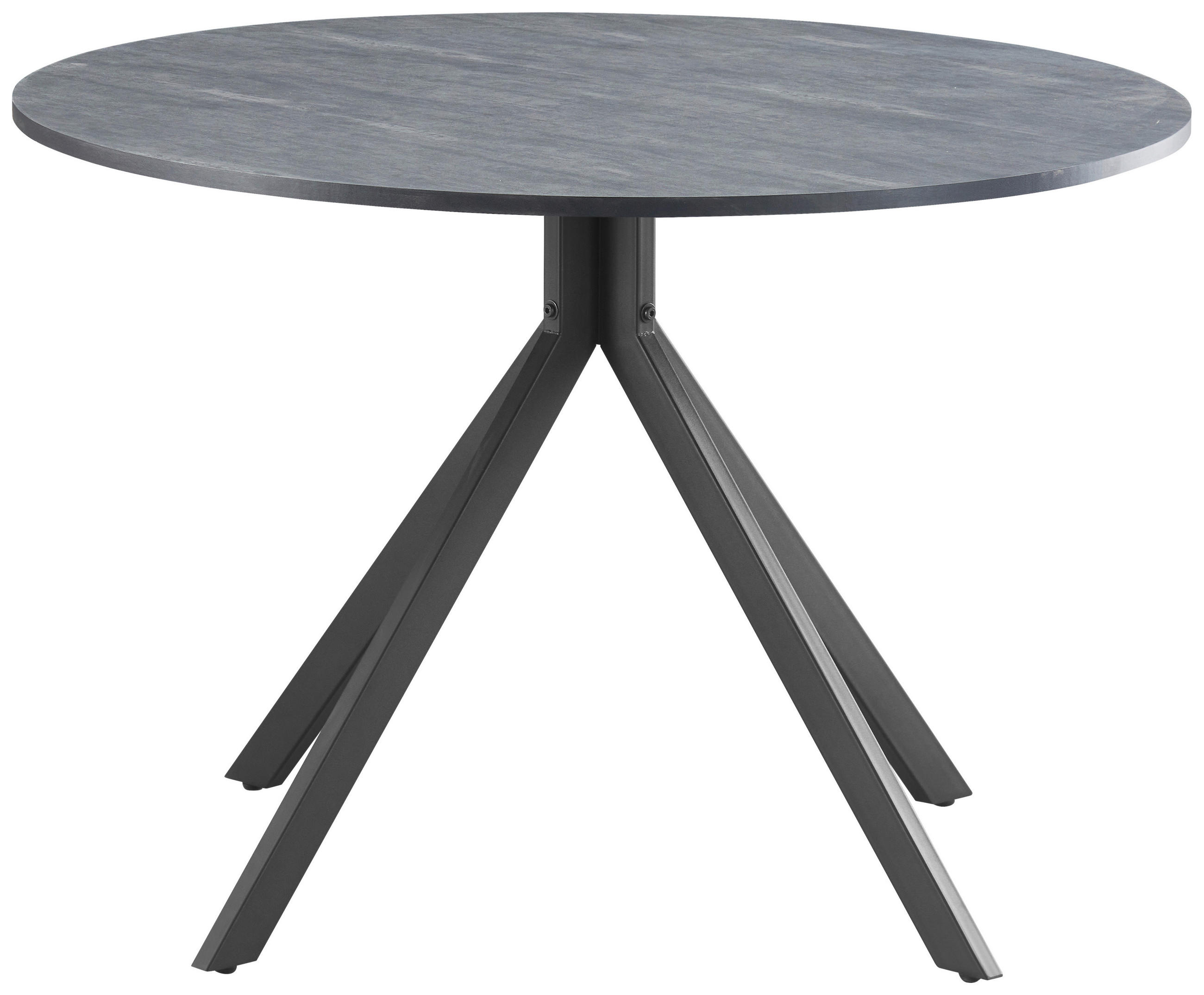 ESSTISCH in Metall, Holzwerkstoff  - Schwarz/Grau, KONVENTIONELL, Holzwerkstoff/Metall (110/76/110cm) - MID.YOU
