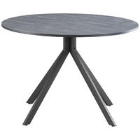 ESSTISCH in Metall, Holzwerkstoff  - Schwarz/Grau, KONVENTIONELL, Holzwerkstoff/Metall (110/76/110cm) - MID.YOU