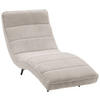 RELAXLIEGE in Webstoff Creme  - Creme/Schwarz, Design, Textil/Metall (78/83/168cm) - Welnova