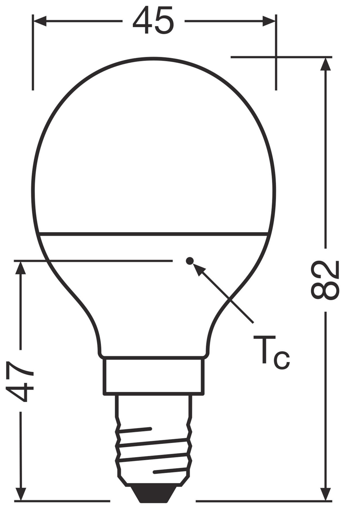 LED-LEUCHTMITTEL   E14 4,9 W 470 lm  - Weiß, Basics, Kunststoff (4,5/8,2cm) - Osram
