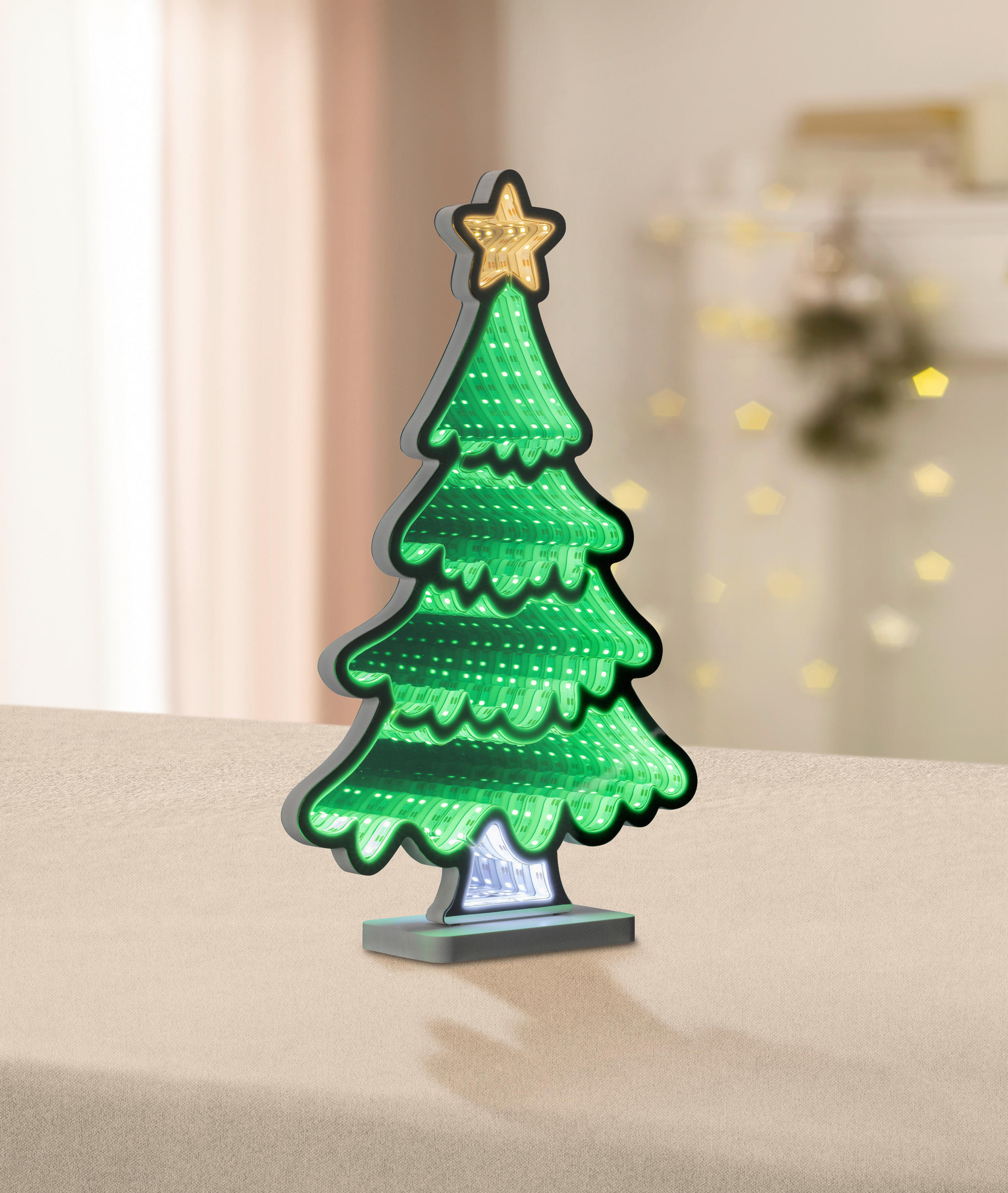 LAMPĂ LED DECORATIVĂ - argintiu, Konventionell, plastic (30/40/10cm) - X-Mas