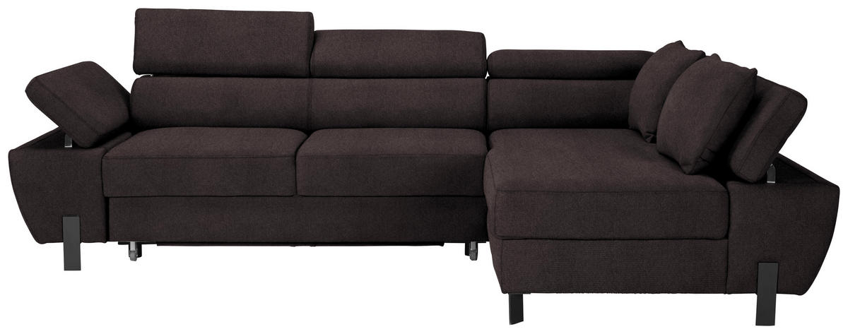 HÖRNSOFFA i vävt tyg grafitfärgad  - grafitfärgad/svart, Modern, metall/trämaterial (277/90/93cm) - MID.YOU