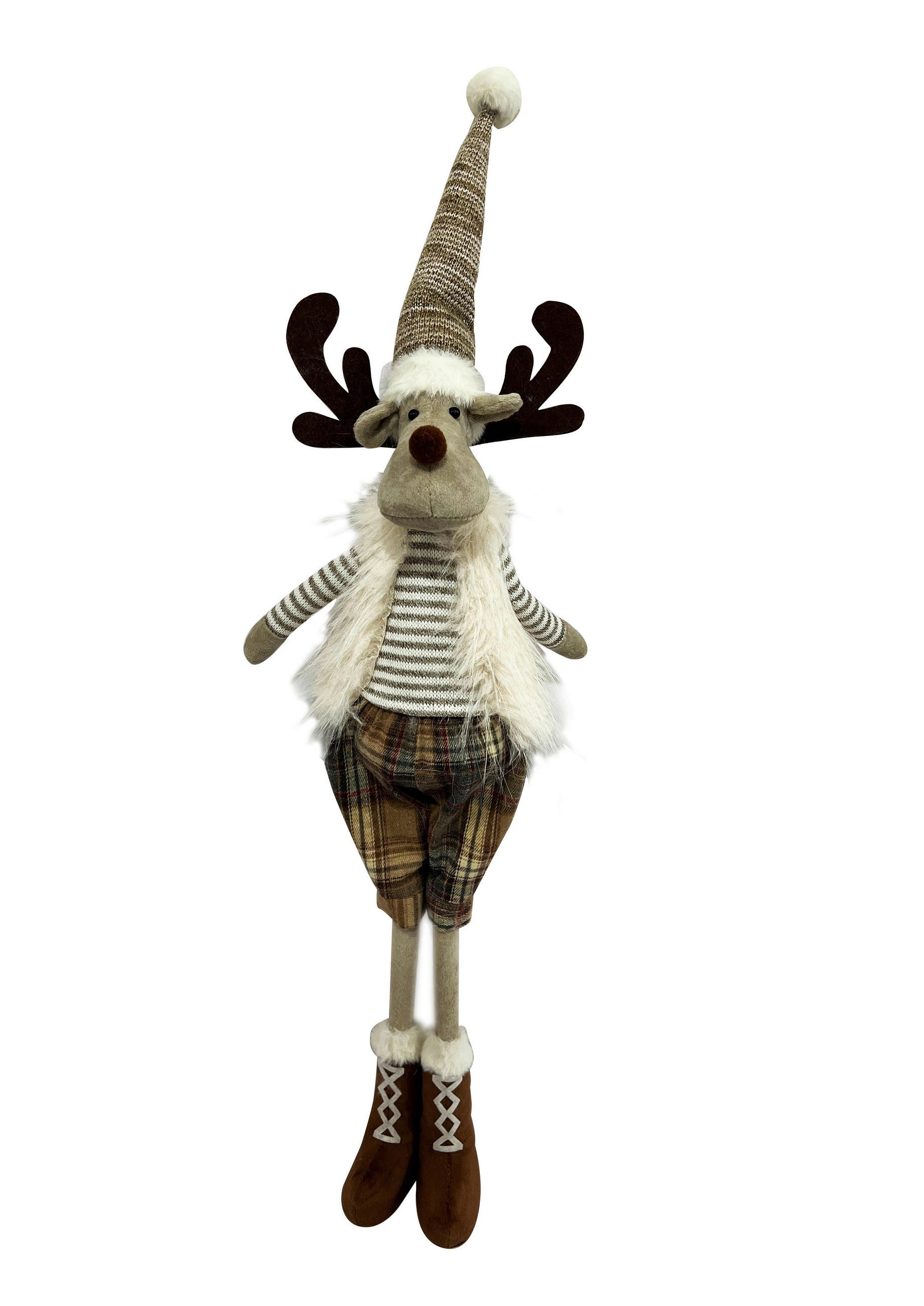 DEKOR RÉNSZARVAS - bézs/sötétbarna, Lifestyle, műanyag/textil (17/85/12cm) - X-Mas