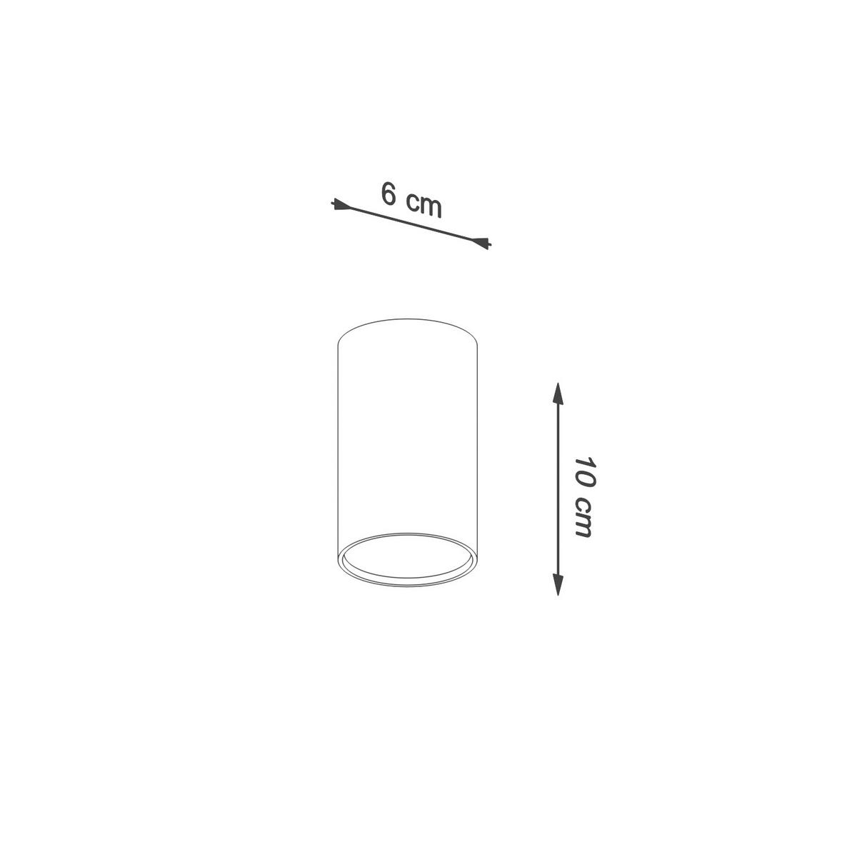 AUFBAULEUCHTE LAGOS 6/6/10 cm  - Weiß, Design, Metall (6/6/10cm)