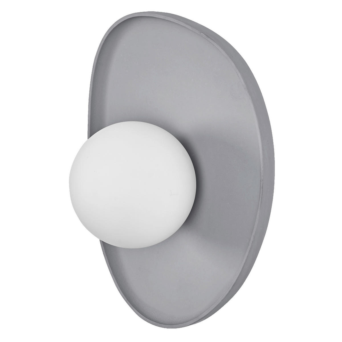 WANDLEUCHTE 20/13.5/26 cm   - Grau, Basics, Glas/Stein (20/13.5/26cm) - Osram