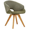 ARMLEHNSTUHL  in Webstoff  - Eichefarben/Creme, Design, Holz/Textil (58/83/59cm) - Linea Natura