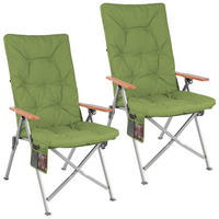 CAMPING-KLAPPSTUHL - Silberfarben/Kernbuche, Basics, Textil/Metall (56/109/71cm) - Modante