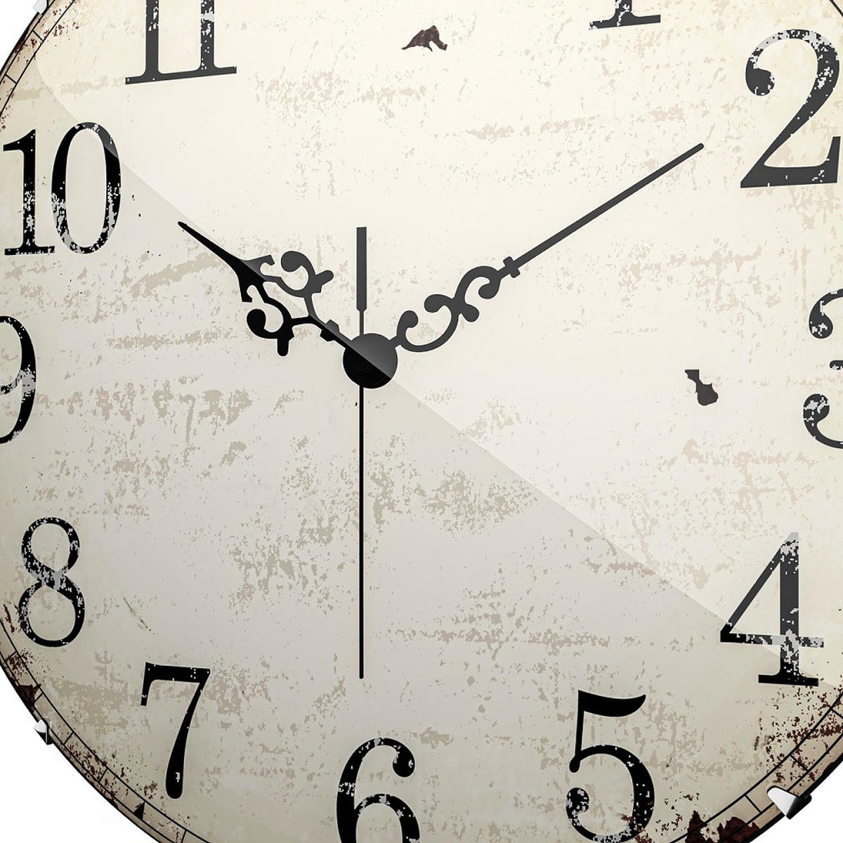 WANDUHR  Braun, Weiß 35 cm  - Braun/Weiß, Basics, Kunststoff (35cm)