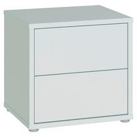 NACHTSCHRANK 50/48/42 cm  - Silberfarben/Hellgrau, Trend, Holzwerkstoff/Kunststoff (50/48/42cm) - Carryhome