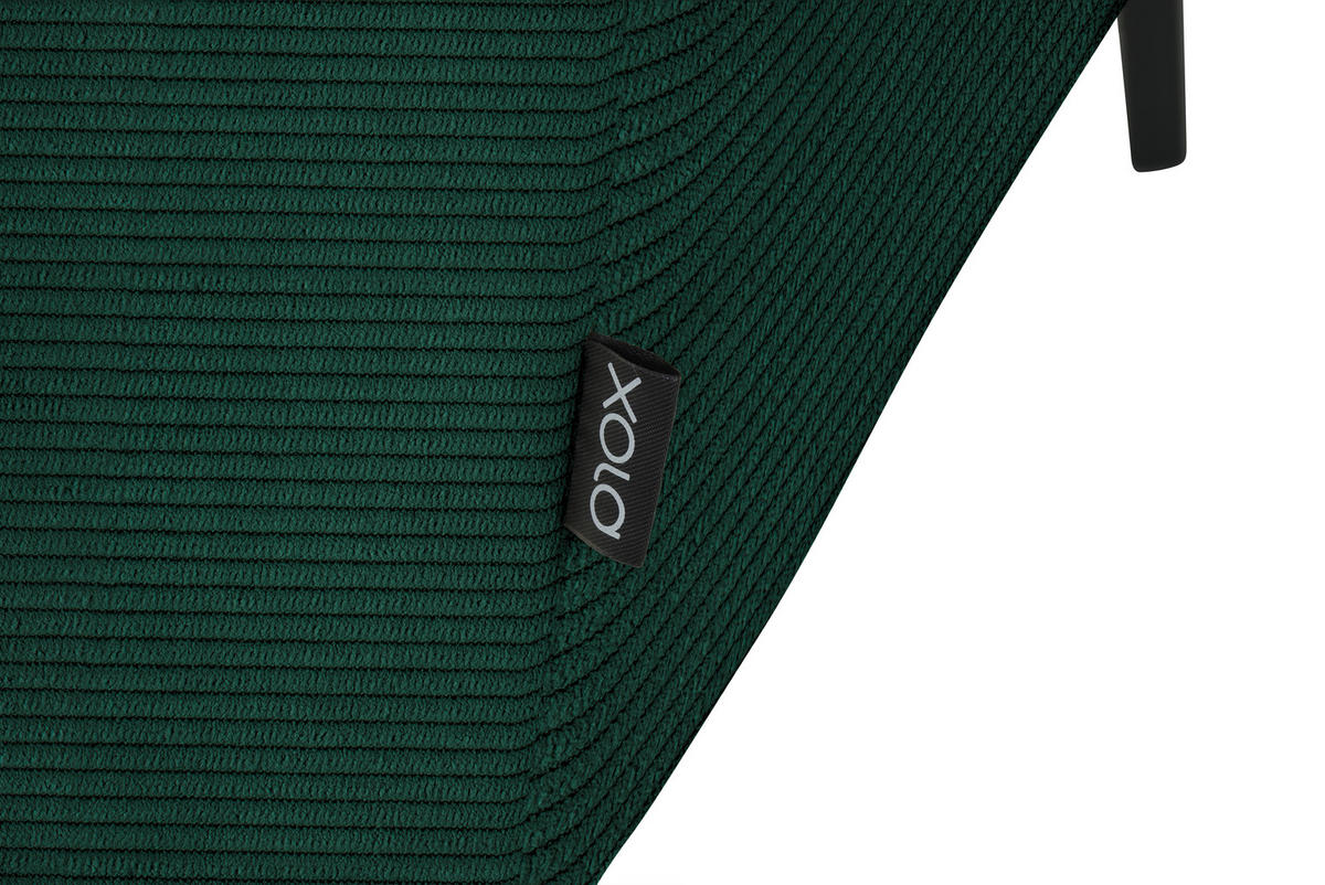 ECKSOFA in Feincord Waldgrün  205/280 cm  - Waldgrün/Schwarz, Design, Textil/Metall (205/280cm) - Xora