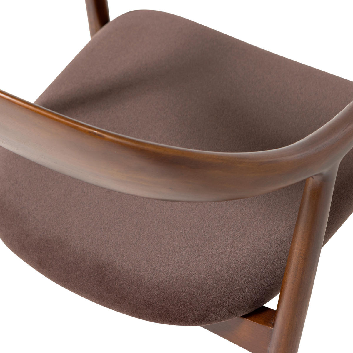 ARMLEHNSTUHL-SET 2 Stück  Samt  Braun  - Braun, MODERN, Holz/Textil (57/79/53cm) - Livetastic
