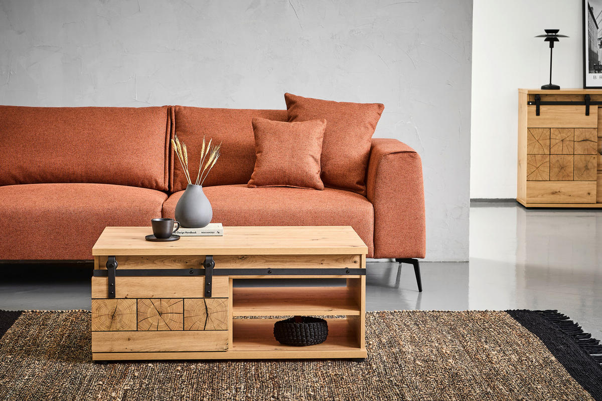 KONFERENČNÝ STOLÍK, čierna, farba duba, kov, kompozitné drevo, 100/43/60 cm - čierna/farba duba, Lifestyle, kov/kompozitné drevo (100/43/60cm) - MID.YOU