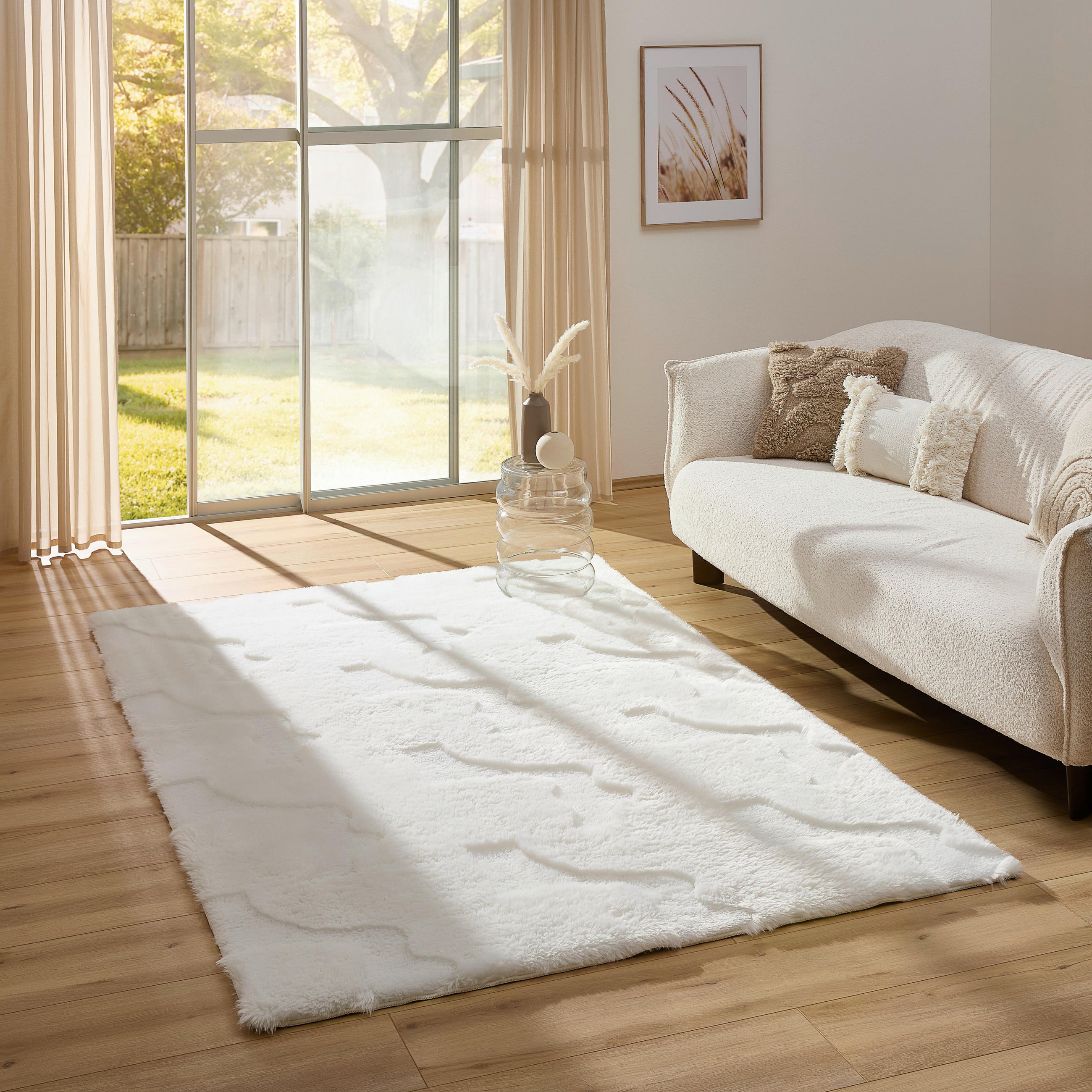 HOCHFLORTEPPICH 133/190 cm Creme  - Creme, Basics, Textil (133/190cm) - Novel